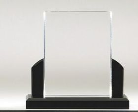 Blank Acrylic Rectangular Plate on Slide-In Stand (4 3/4"x6")