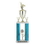 Custom Silver Splash Figure Topped 2-Column Trophy w/Cup & 2" Insert (27"), Price/piece