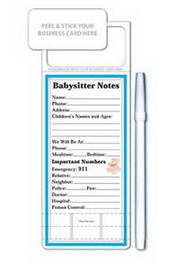Blank Babysitter Notes Stock Skinny Mini Memo Board