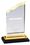 Blank Impress Reflection Series Clear & Gold Acrylic Plaque (3 1/2"x8"), Price/piece