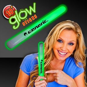 Custom Green 10" Glow Sticks