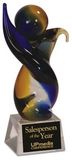 Custom Twisted Body Art Glass Award (7 3/4