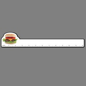 12" Ruler W/ Full Color Hamburger