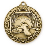 Custom 2 3/4'' Soccer Wreath Award Medallion