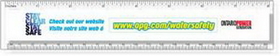 Custom .040 Clear Plastic Rulers, InkJet Full Color + white, Square corners, 1.5" W x 8.25" L x 0.04" Thick