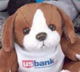 Custom GB Brite Plush Beanie Stuffed Puppy