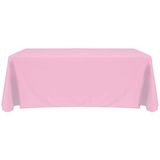 6' Blank Solid Color Polyester Table Throw - Light Pink