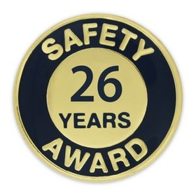Blank Safety Award Pin - 26 Year, 3/4" W x 3/4" H