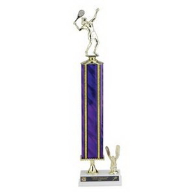 Custom Blue Splash Column Trophy w/Figure Mount & Eagle (21")