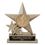 Custom Sand Beige Rising Star Granite Stone Resin Trophy w/ Metallic Gold Speckles, Price/piece