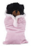 Custom Soft Plush Black Bear in Baby Sleeping bag 12