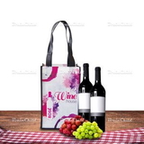Custom Fully Sublimated Non-woven Two-Bottle Wine Tote, 7