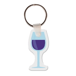 Custom Wine Glass Key Tag