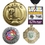 Custom Die Struck Brass Medal or Charm (1-1/4"), Price/piece