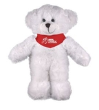 Custom Soft Plush White Bear with Bandana 12
