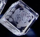 Custom Crystal Dice Paper Weight (1-9/16