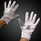 Custom Silver Sequined Glove For Left Hand