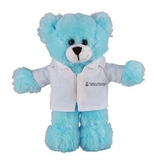 Custom Soft Plush Blue Bear in Doctor's Jacket 8