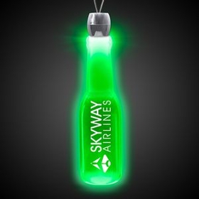 Custom 24" Green Round Bottle Light-Up Pendant Necklace