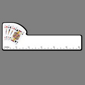 6" Ruler W/ Full Color Playing Card Hand - 4 Jacks