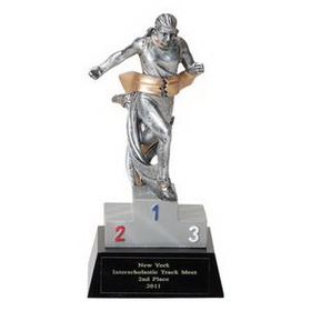 Custom 7" Track Trophy w/Female Runner
