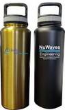 Custom 40 Oz. Stainless Steel Vacuum Insulated bottle with screw-on lid