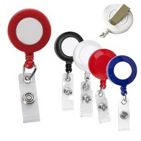 Custom Retractable Badge Holder With Clip, 1 3/8" D