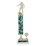 Custom Single Column Soccer Trophy w/Figure & Sport Trim (14