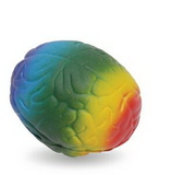 Custom Rainbow Brain Stress Reliever Squeeze Toy