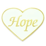 Blank Hope Heart Lapel Pin, 3/4