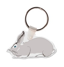 Custom Rabbit Animal Key Tag