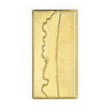 Custom Rectangle Die Struck Hand Polished Lapel Pin (9/16