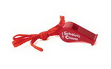 Custom Emergency Whistle W/Attached Lanyard (Imprinted), 2 1/4