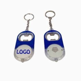 Custom Bottler Opener Keychain With LED Ligh, 3" L x 1 1/2" W