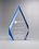 Custom Flame Series Clear Acrylic Award w/ Blue Accented Bevels (4 1/4"x7 7/8"), Price/piece