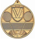 Custom 400 Series Stock Medal (Badminton) Gold, Silver, Bronze