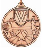 Custom 400 Series Stock Medal (Cheerleading) Gold, Silver, Bronze