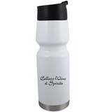 Custom 20 Oz. Stainless Bottle Vacuum Insulated Passivated Cross Trainer Bottle White