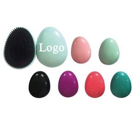Custom Portable Egg Shaped Massage Hair Comb, 3 1/2" L x 2 1/2" W
