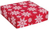 Blank Red & White Snowflakes Decorative Mailer - 12 x 12 x 3, 12