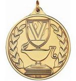 Custom 400 Series Stock Medal (Scholastic) Gold, Silver, Bronze