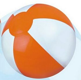 Custom 36" Inflatable Orange & White Beach Ball