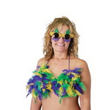 Custom Mardi Gras Feathered Bikini Top