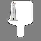 Custom Hand Held Fan W/ Full Color Lighthouse, 7 1/2