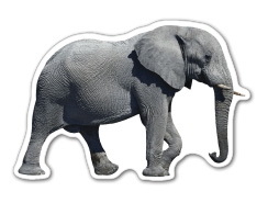 Custom Elephant Magnet - 5.1-7 Sq. In. (30MM Thick)