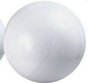 Custom 24" Inflatable Solid White Beach Ball