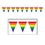 Custom Rainbow Pennant Banners, 10" L x 12' W, Price/piece