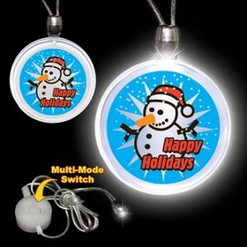Blank Happy Holidays LED Necklace, 1 1/4" Diameter X 24" L