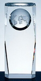 Custom 114-C533  - Posh Globe Column Award-Optic Crystal