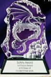 Custom Hand Caste Crystal Dragon Figurine Award